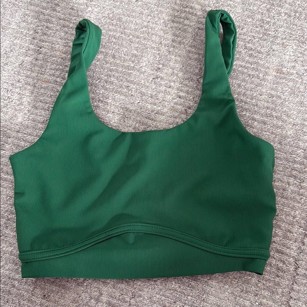 Wilo Green Ribbed Crop Top